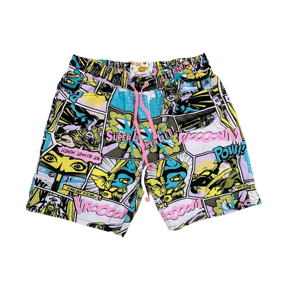 Oh Snap! Drill Clothing Shorts Mens XL Comic Strip Graphic Art Comic Book Retro